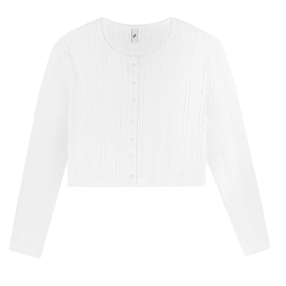 Cou Cou Pointelle Crop Cardi